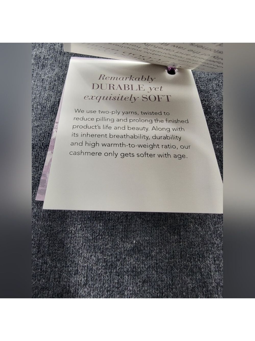 NEW Garnet Hill Cashmere Boatneck Sweater Dress Gray Women's Size Large L NEW - Picture 3 of 11